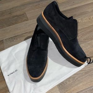 Vince black suede loafer shoes size 7.5